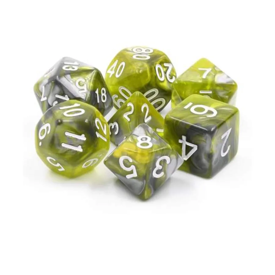 Набор Poly — Green Flow с белым (7), Dice Sets - Resin/Acrylic - Blue, Green, & Purple (Foam Brain Games)
Набор Poly — Green Flow с белым (7), Dice Sets - Resin/Acrylic - Blue, Green, & Purple (Foam Brain Games)