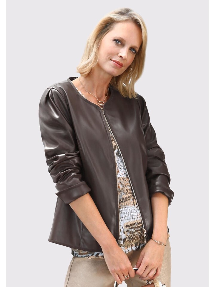 Кожаная куртка GOLDNER Lederimitatjacke, темно-коричневый
Кожаная куртка GOLDNER Lederimitatjacke, темно-коричневый