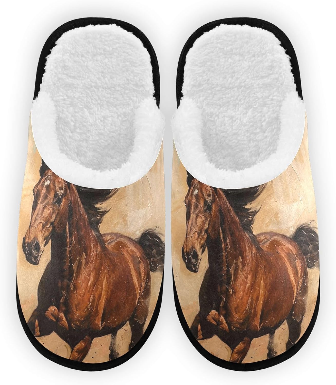 Плюшевые тапочки FENOCHE для женщин и мужчин, теплые и удобные, для путешествий и спа, домашние тапочки с противоскользящей подошвой, Horse2
Плюшевые тапочки FENOCHE для женщин и мужчин, теплые и удобные, для путешествий и спа, домашние тапочки с противоскользящей подошвой, Horse2