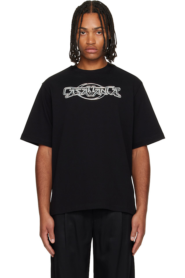 Хромированная футболка оверсайз с коротким рукавом "Casablanca", черный
Хромированная футболка оверсайз с коротким рукавом "Casablanca", черный