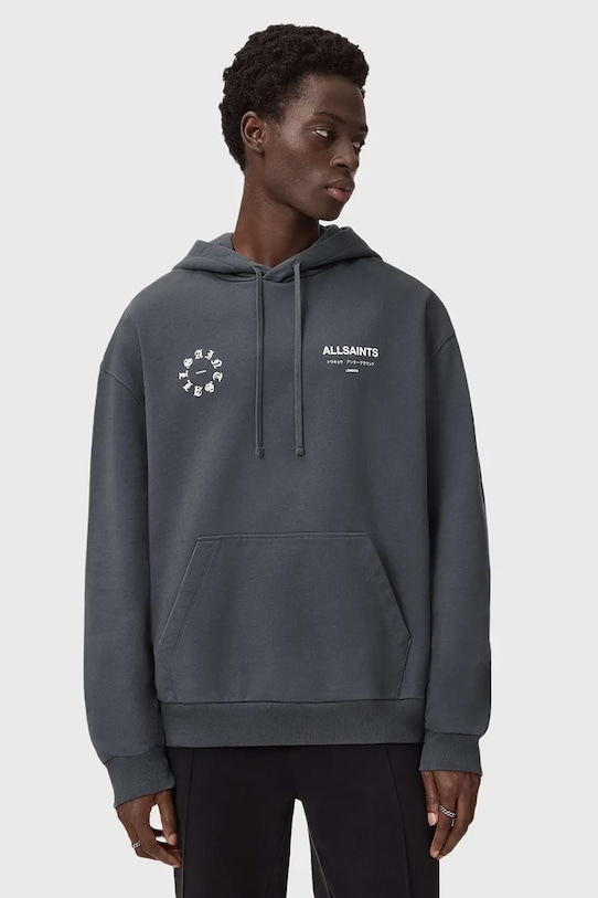Хлопковая толстовка Allsaints, черный
Хлопковая толстовка Allsaints, черный