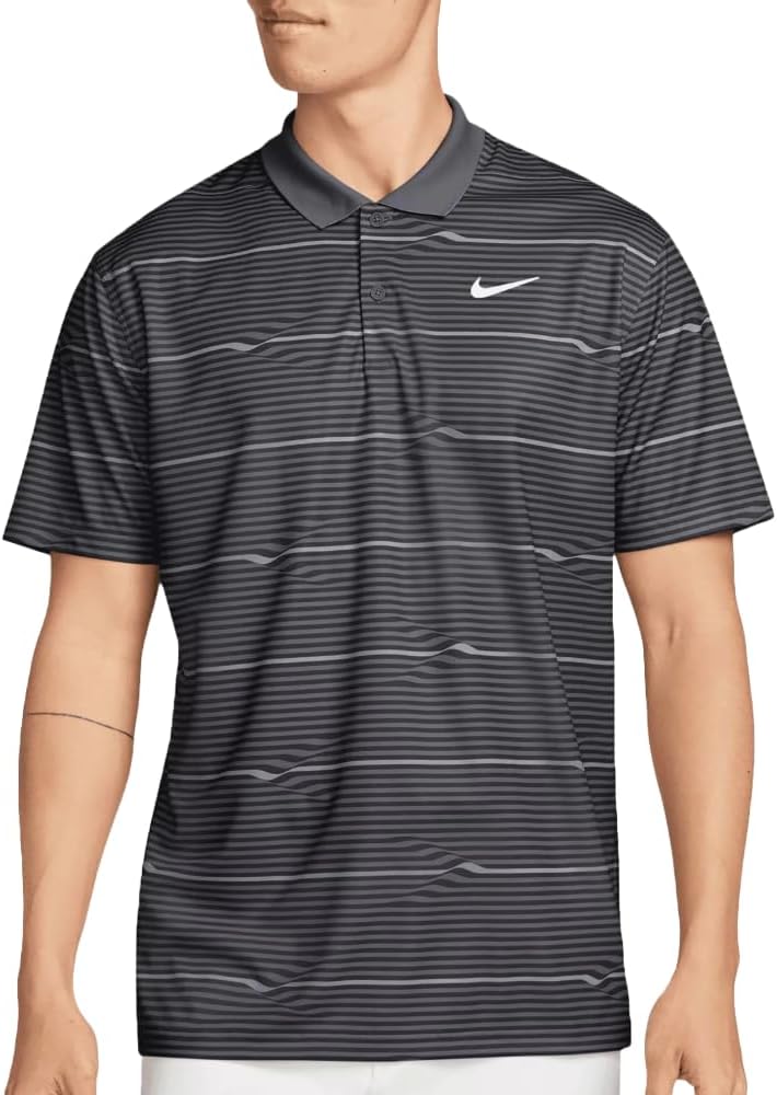 Мужская футболка-поло для гольфа Nike Dri-FIT Victory (сезонные и лимитированные цвета), Black | Dk Grey | White (Ripple)
Мужская футболка-поло для гольфа Nike Dri-FIT Victory (сезонные и лимитированные цвета), Black | Dk Grey | White (Ripple)