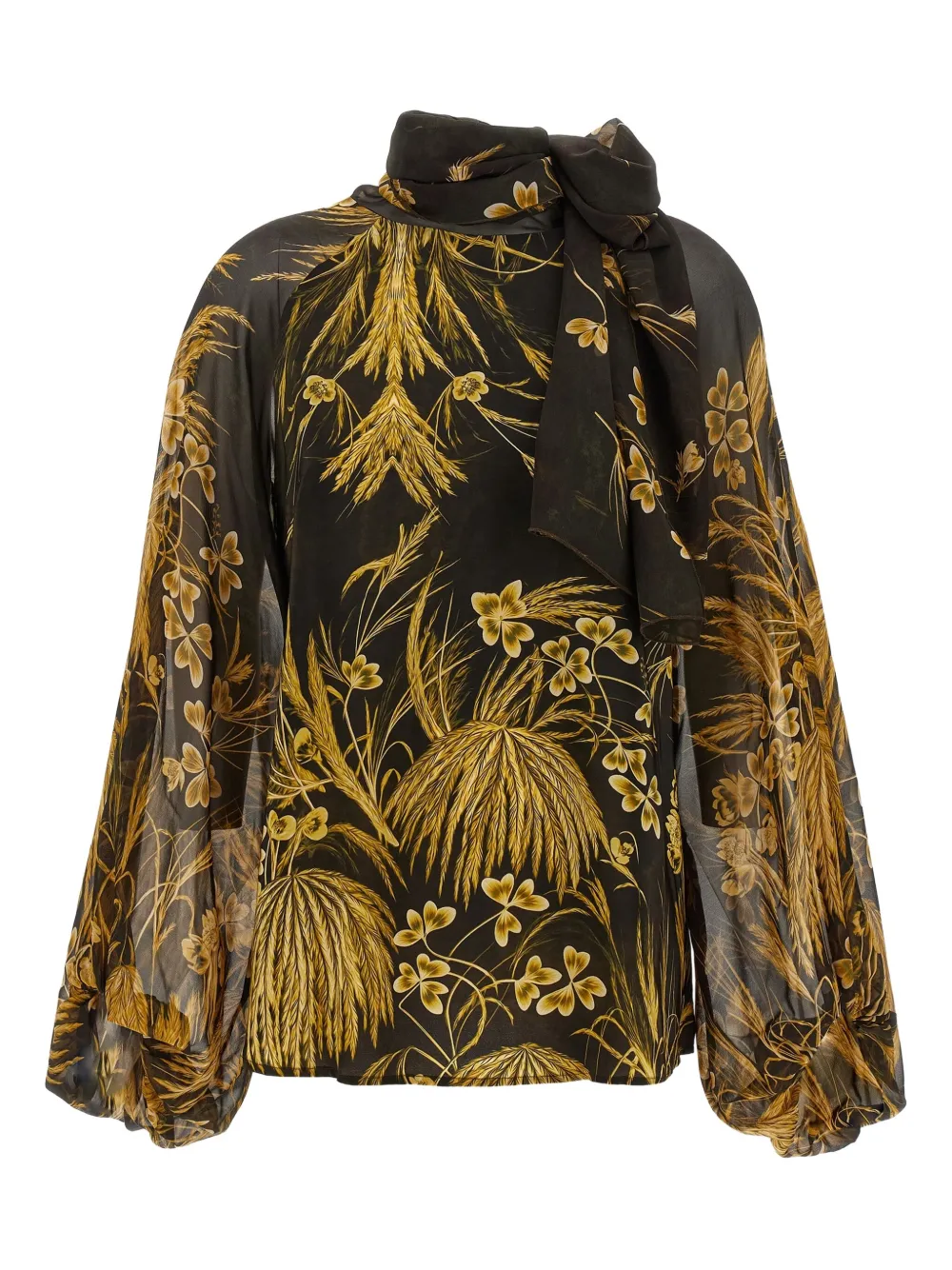 Блузка с цветочным принтом и завязкой на шее F.R.S For Restless Sleepers, черный
Блузка с цветочным принтом и завязкой на шее F.R.S For Restless Sleepers, черный