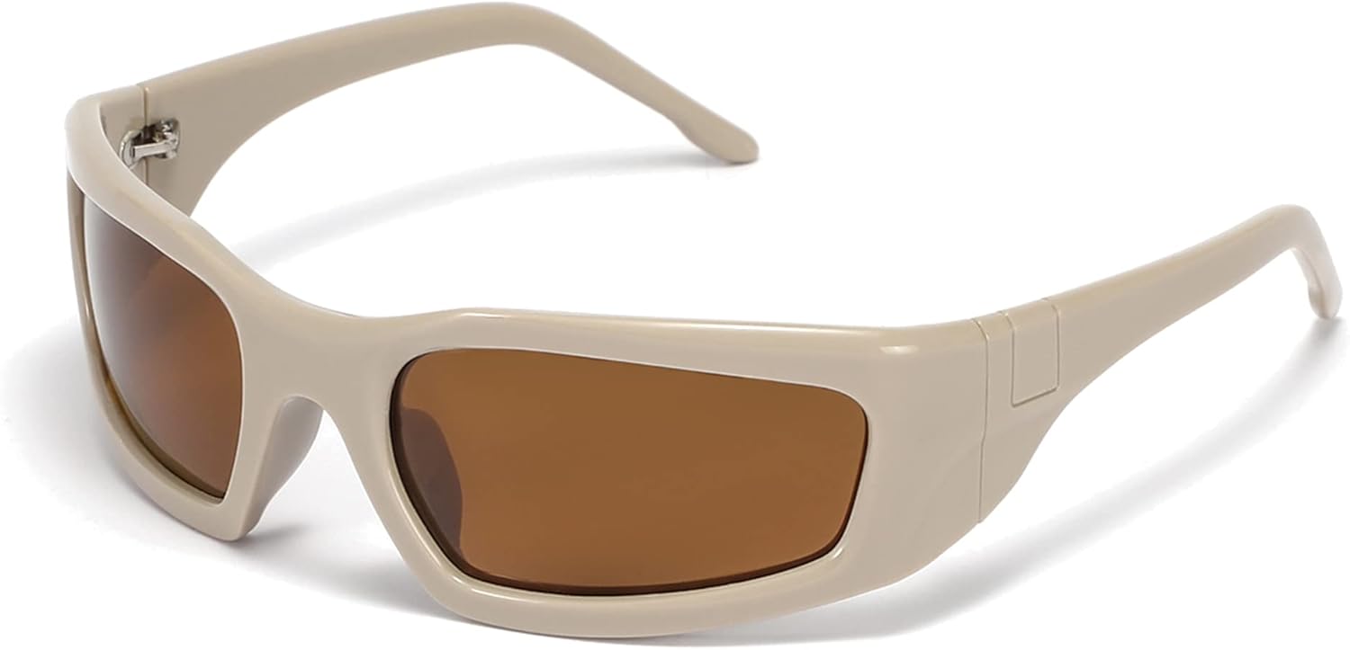 Солнцезащитные очки Cyxus Y2K, обтекаемая форма, футуристические солнцезащитные очки квадратной формы, модные спортивные очки, стильные солнцезащитные очки большого размера 1093, A02 - Brown Y2k Wraparound Sunglasses
Солнцезащитные очки Cyxus Y2K, обтекаемая форма, футуристические солнцезащитные очки квадратной формы, модные спортивные очки, стильные солнцезащитные очки большого размера 1093, A02 - Brown Y2k Wraparound Sunglasses