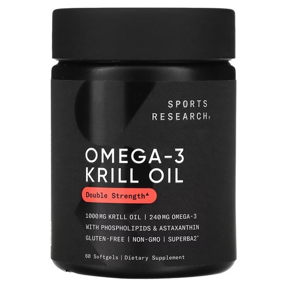 Масло криля с омега-3 Sports Research Omega-3 Krill Oil, 1000 мг, 60 мягких таблеток
Масло криля с омега-3 Sports Research Omega-3 Krill Oil, 1000 мг, 60 мягких таблеток