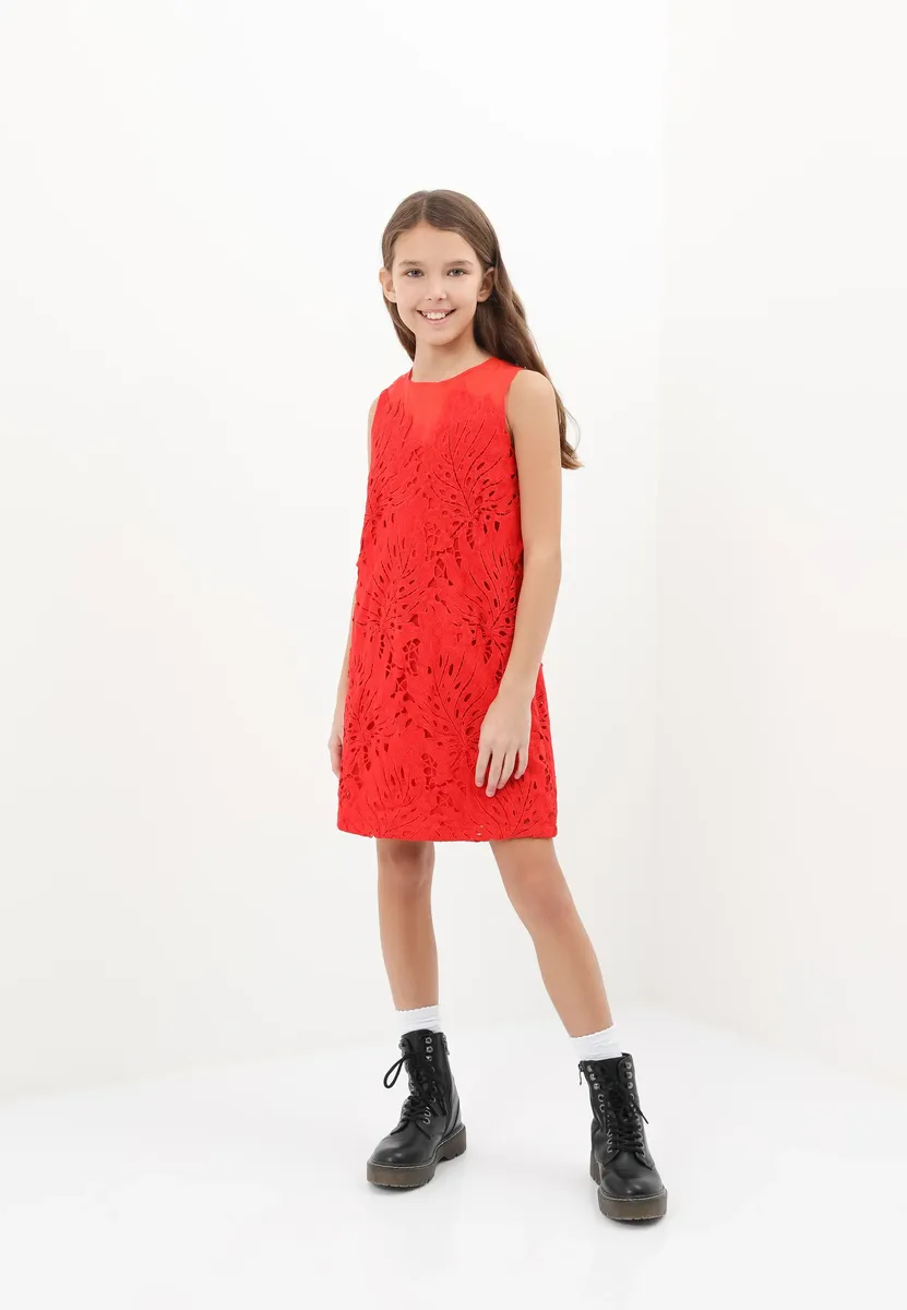 Трикотажное платье Гулливер, выполненное из кружева Gulliver, красный
Трикотажное платье Гулливер, выполненное из кружева Gulliver, красный