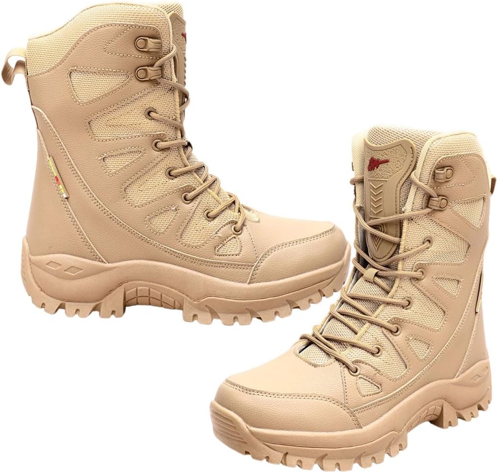 Мужские легкие тактические боевые ботинки Adornosbt с боковой молнией и противоскользящей подошвой, бежевый
Мужские легкие тактические боевые ботинки Adornosbt с боковой молнией и противоскользящей подошвой, бежевый