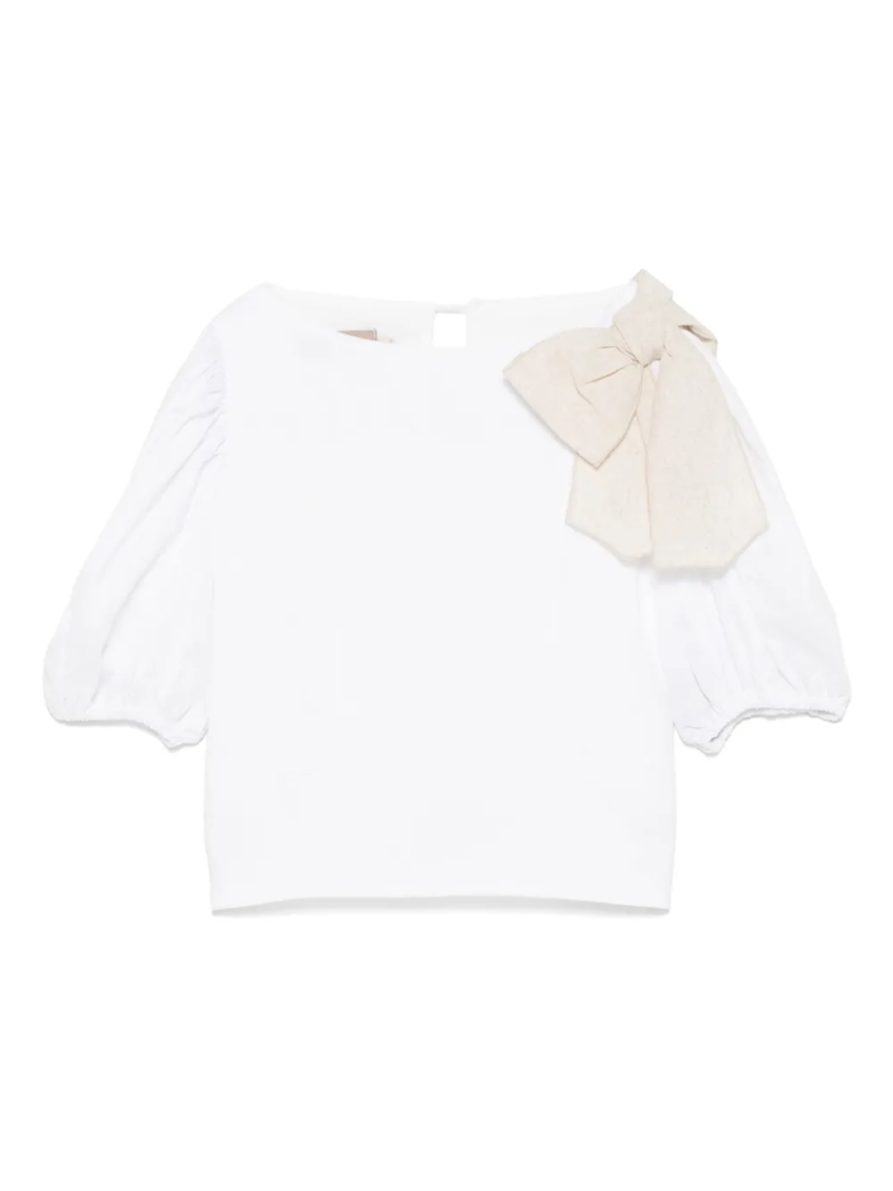 Блузка с бантом La Stupenderia, белый 
Блузка с бантом La Stupenderia, белый