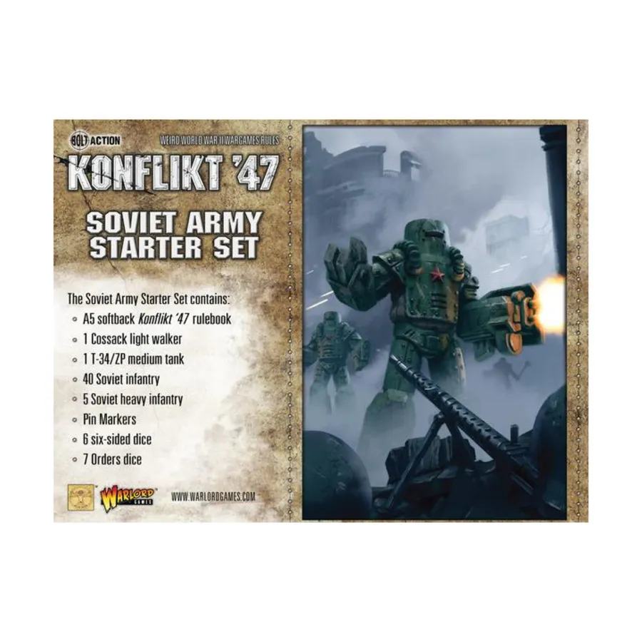 Стартовый набор Советской Армии, Konflikt '47 - Soviet Army (28mm) (Warlord Games)
Стартовый набор Советской Армии, Konflikt '47 - Soviet Army (28mm) (Warlord Games)