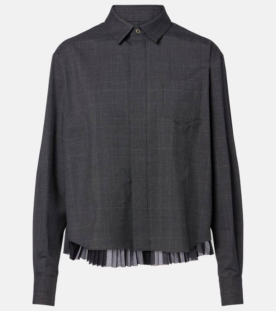 Рубашка из шерсти в клетку принц уэльский Sacai, Gray
Рубашка из шерсти в клетку принц уэльский Sacai, Gray