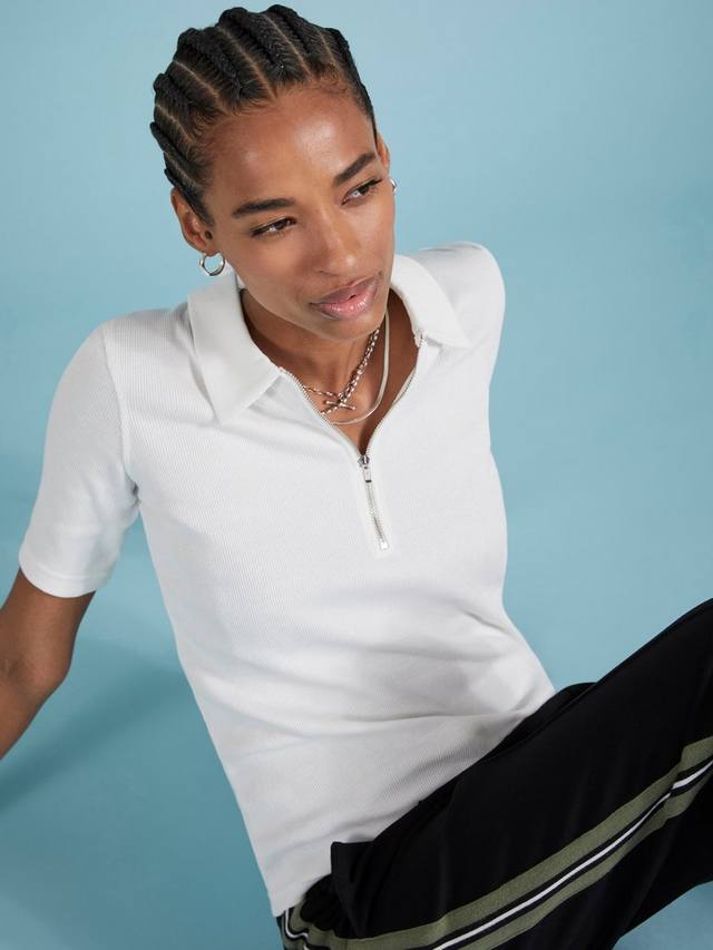 Топ с воротником-молнией из органического хлопка ivy Baukjen, белый
Топ с воротником-молнией из органического хлопка ivy Baukjen, белый