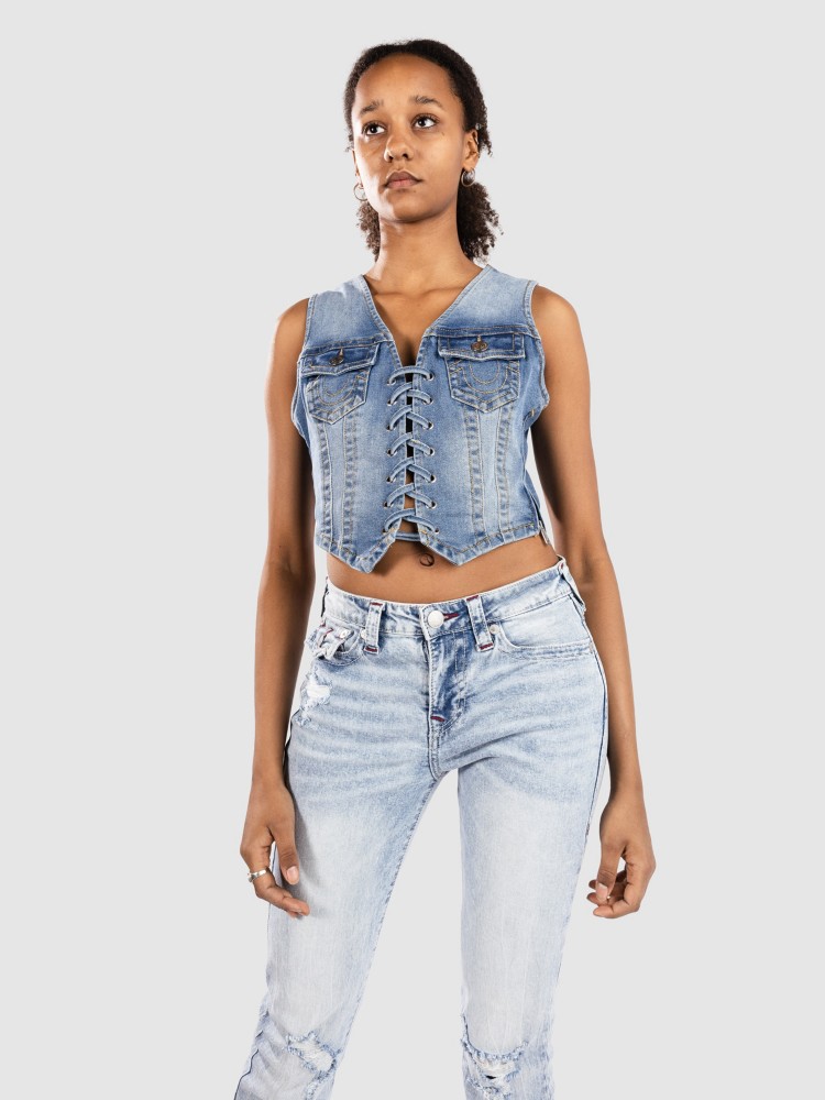 Майка True Religion Lace Up Denim Tank Top, melody line
Майка True Religion Lace Up Denim Tank Top, melody line