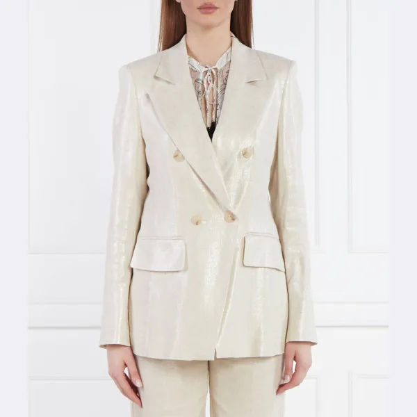 Элегантный пиджак-блейзер приталенного кроя с добавлением белья Riani, бежевый
Элегантный пиджак-блейзер приталенного кроя с добавлением белья Riani, бежевый