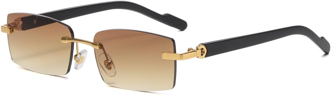 Безрамочные солнцезащитные очки для мужчин и женщин, модные солнцезащитные очки без оправы, стильные очки с металлическим корпусом и защитой от УФ-излучения UV400 LIGOES, Gold With Brown
Безрамочные солнцезащитные очки для мужчин и женщин, модные солнцезащитные очки без оправы, стильные очки с металлическим корпусом и защитой от УФ-излучения UV400 LIGOES, Gold With Brown