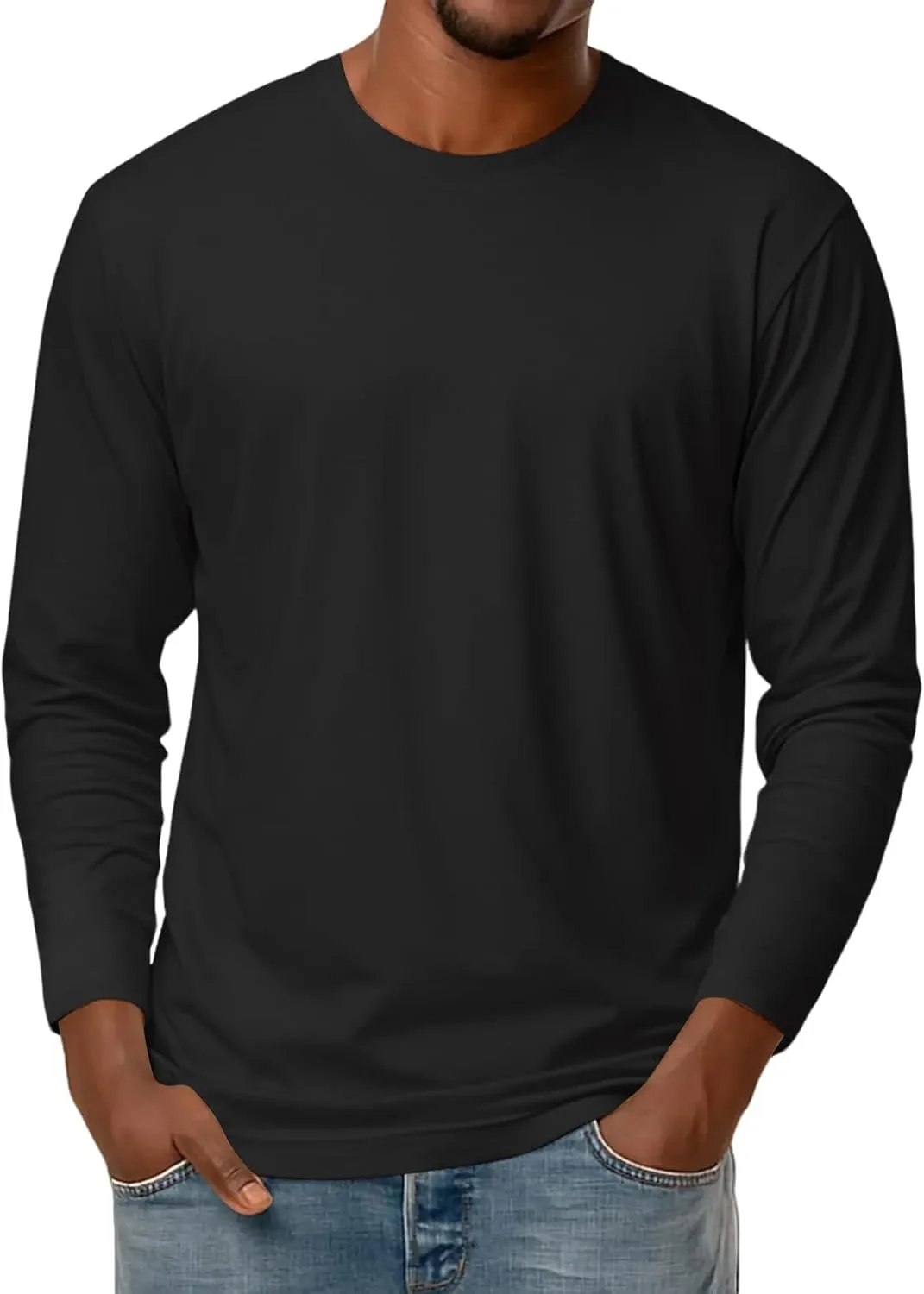 Ymosrh Мужская футболка с длинным рукавом и круглым вырезом, M-3XL
Ymosrh Мужская футболка с длинным рукавом и круглым вырезом, M-3XL