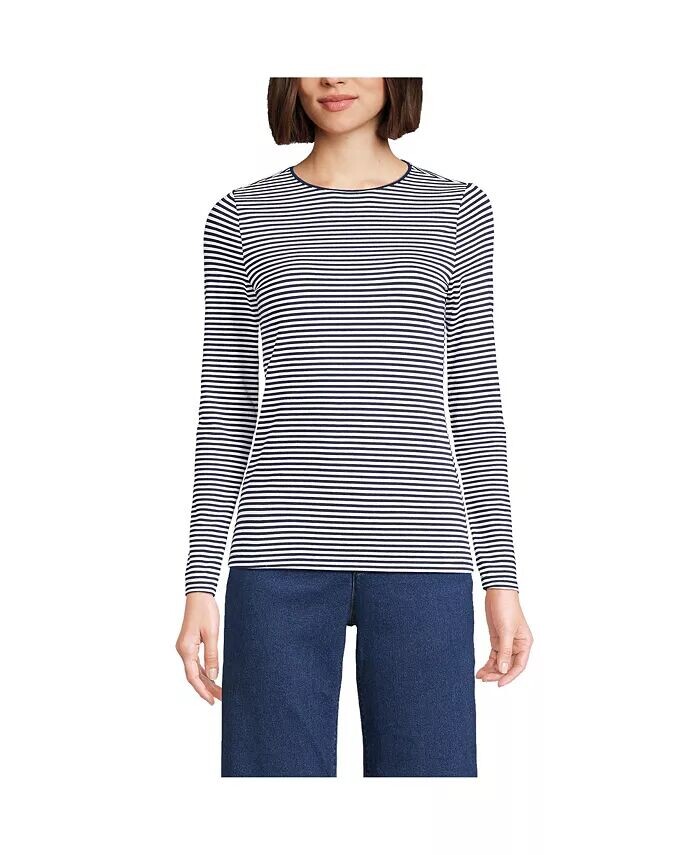 Легкая футболка Petite с круглым вырезом и длинными рукавами из джерси Lands' End, синий
Легкая футболка Petite с круглым вырезом и длинными рукавами из джерси Lands' End, синий