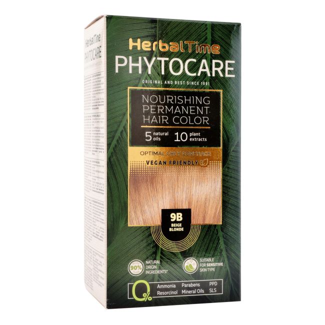 Питательная стойкая краска для волос Phytocare Herbal Time, цвет 9b beige blonde
Питательная стойкая краска для волос Phytocare Herbal Time, цвет 9b beige blonde