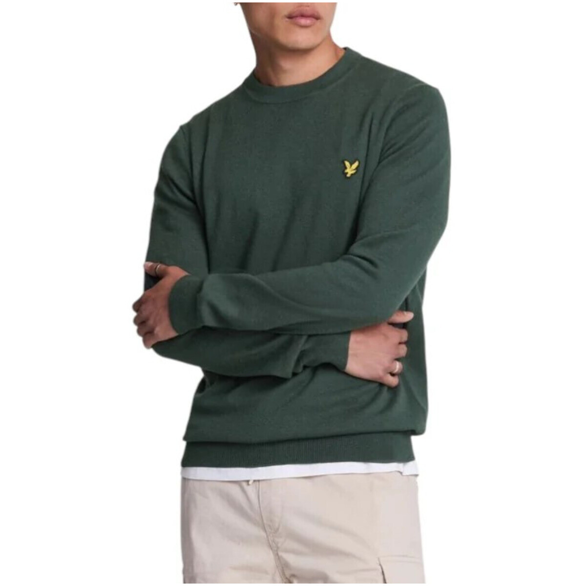Свитер Lyle & Scott с логотипом, зеленый 
Свитер Lyle & Scott с логотипом, зеленый