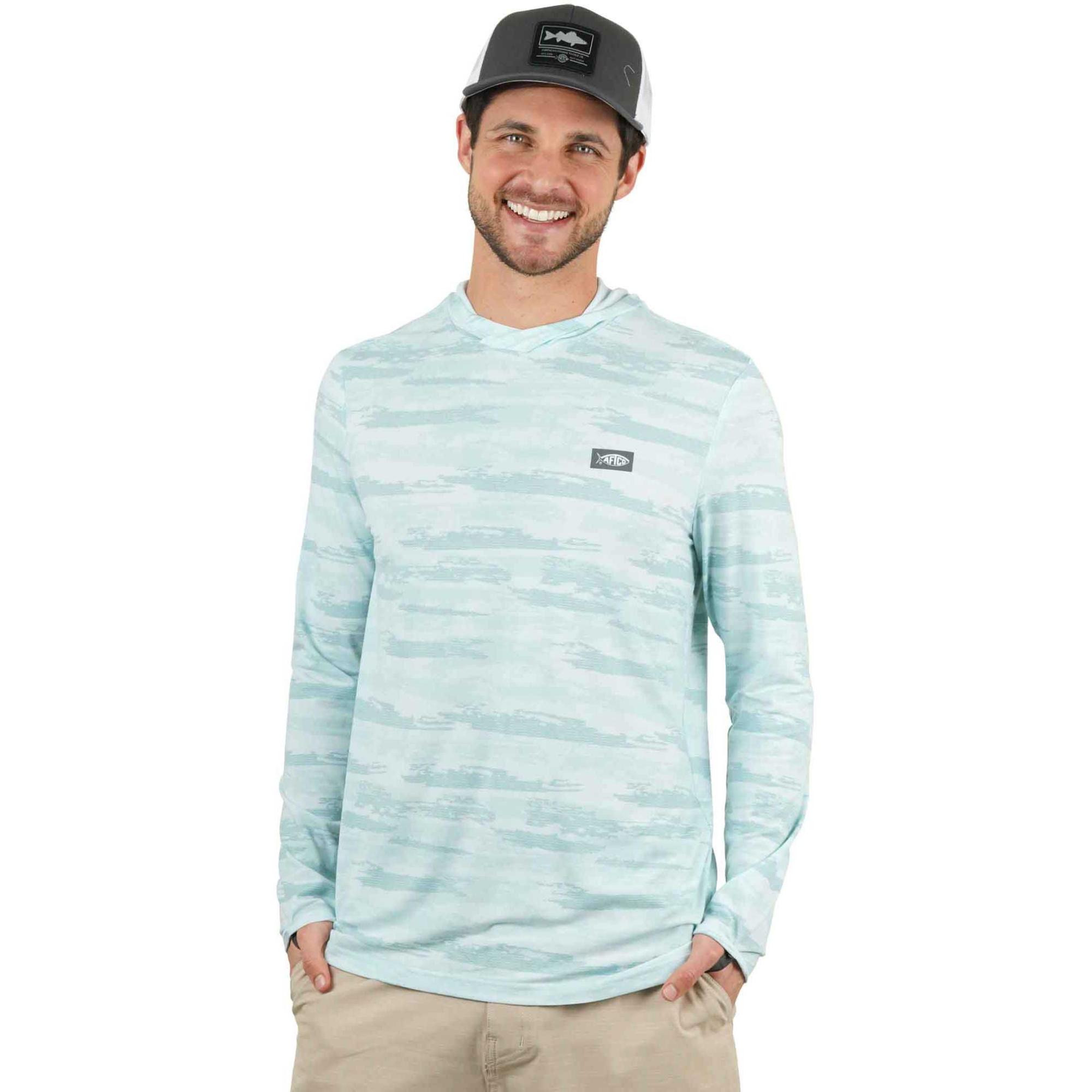 Мужская спортивная рубашка с капюшоном Ocean Bound AFTCO, Mint Shoreline Camo
Мужская спортивная рубашка с капюшоном Ocean Bound AFTCO, Mint Shoreline Camo