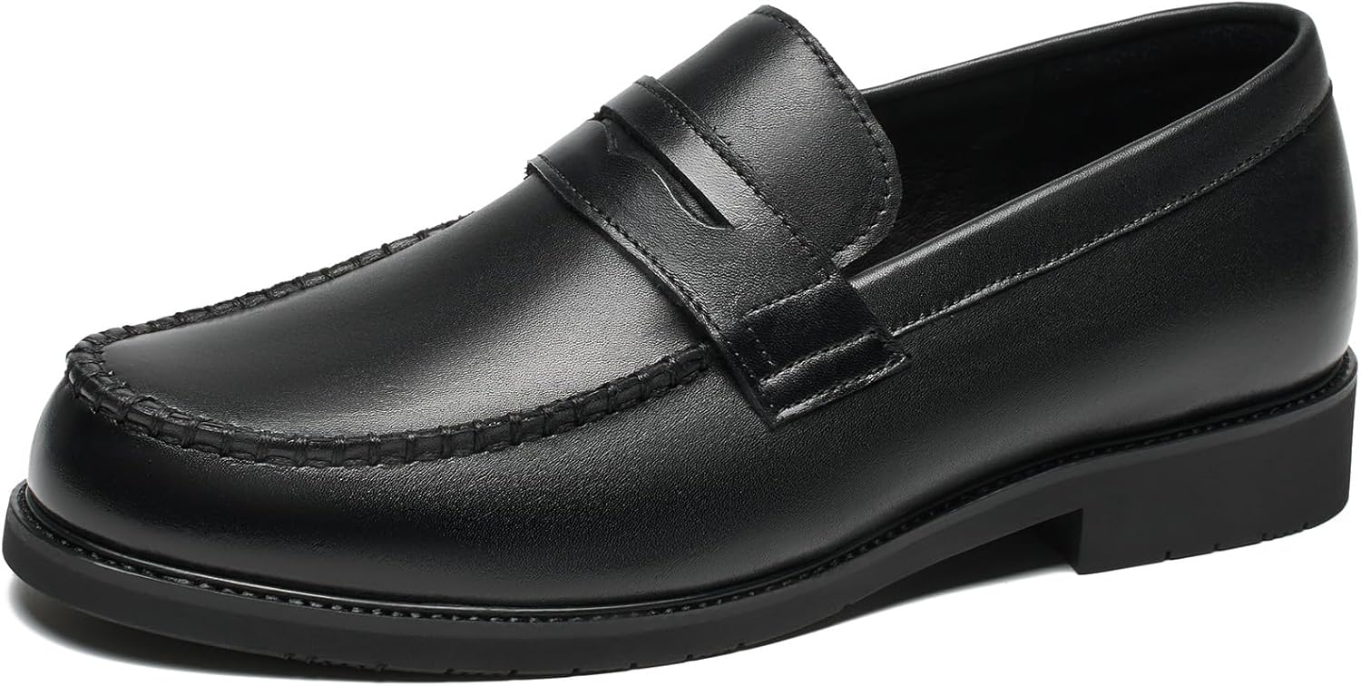 Мужские лоферы GUTOUGE Comfort Penny - кожаные слипоны с ортопедической стелькой и гибкой подошвой для работы и повседневной носки, черные
Мужские лоферы GUTOUGE Comfort Penny - кожаные слипоны с ортопедической стелькой и гибкой подошвой для работы и повседневной носки, черные