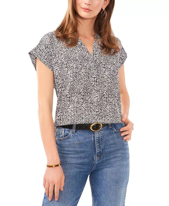 Женская блузка с разрезом и короткими рукавами с принтом Vince Camuto, мультиколор
Женская блузка с разрезом и короткими рукавами с принтом Vince Camuto, мультиколор