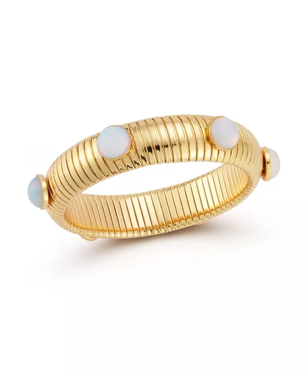 Позолоченный массивный браслет-трубогас с синтетическим лунным камнем Rachel Zoe, gold
Позолоченный массивный браслет-трубогас с синтетическим лунным камнем Rachel Zoe, gold