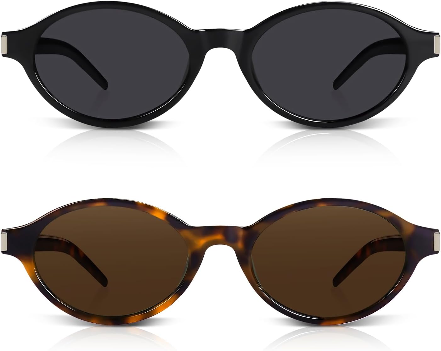 Солнцезащитные очки DrRelax Retro Oval для женщин, модные, в стиле 90-х, небольшие, винтажные, дизайнерские, с линзами, защищающими от УФ-излучения UV400, 2 Pack-black/ Tortoise Brown
Солнцезащитные очки DrRelax Retro Oval для женщин, модные, в стиле 90-х, небольшие, винтажные, дизайнерские, с линзами, защищающими от УФ-излучения UV400, 2 Pack-black/ Tortoise Brown