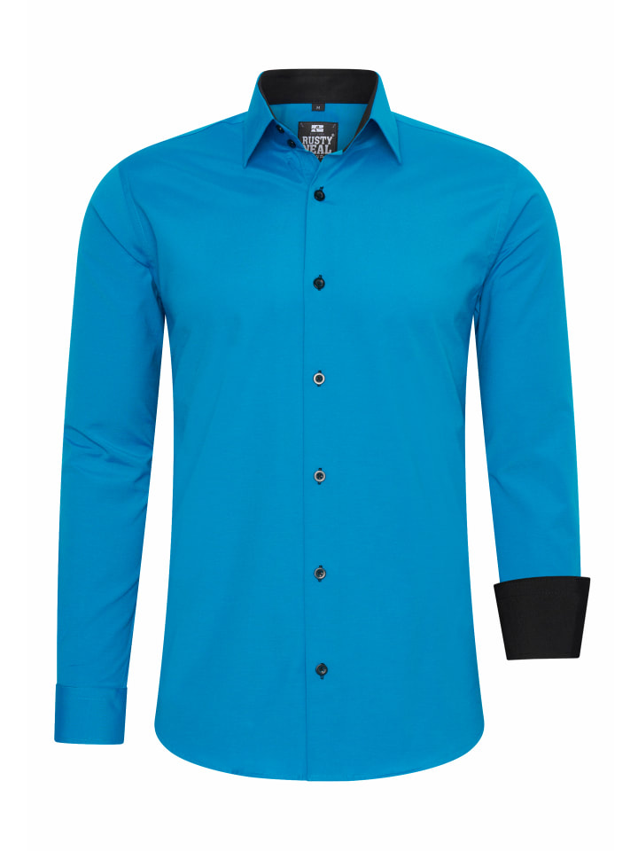 Рубашка делового кроя из высококачественного хлопка-стрейч цвета петролеум Rusty Neal
Рубашка делового кроя из высококачественного хлопка-стрейч цвета петролеум Rusty Neal