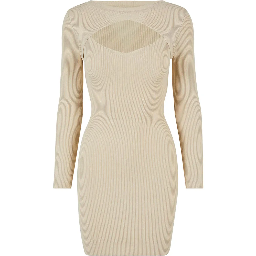 Платье Urban Classics Cut, бежевый
Платье Urban Classics Cut, бежевый