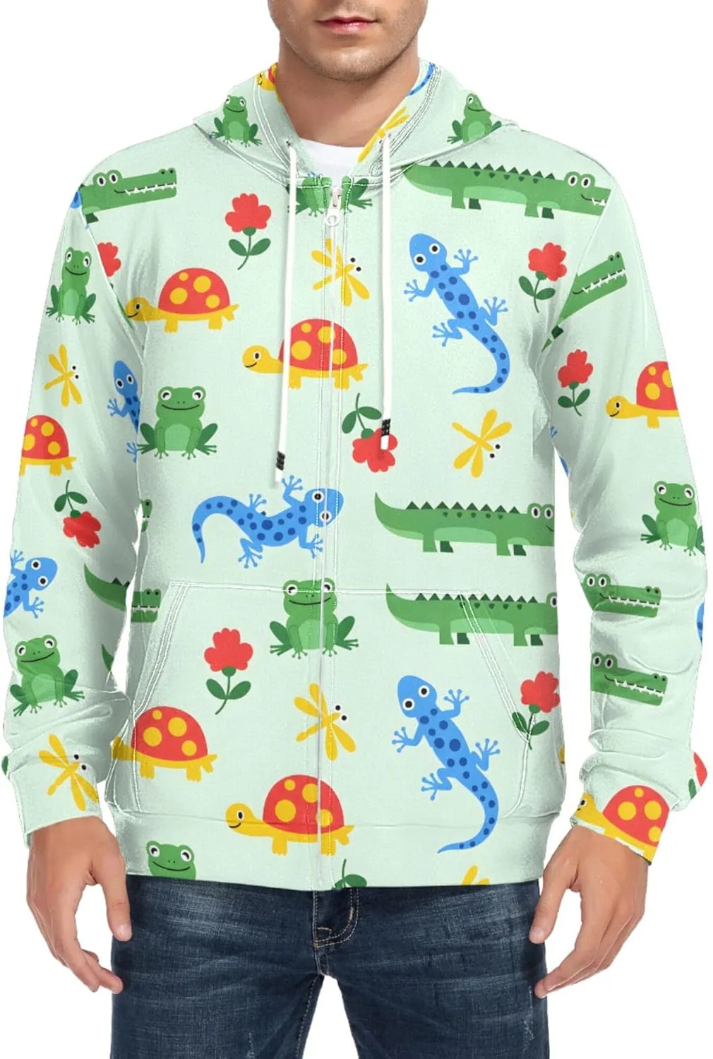 Мужская толстовка с полной молнией Crocodile Frog Turtle Lizard CUPADA
Мужская толстовка с полной молнией Crocodile Frog Turtle Lizard CUPADA