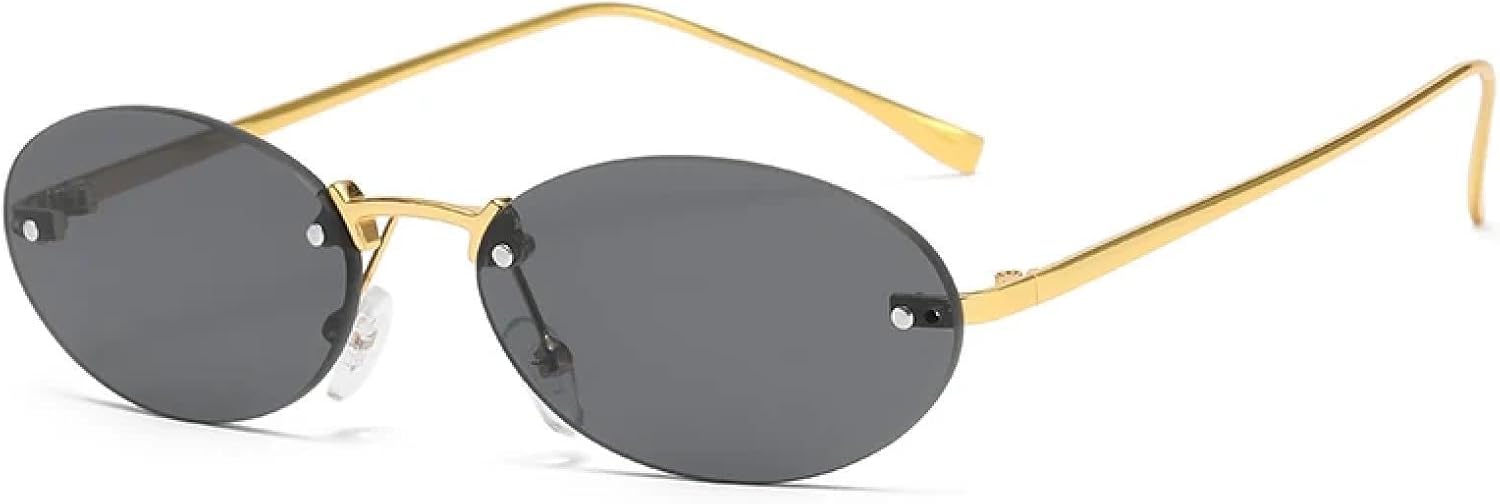 Солнцезащитные очки с защитой от УФ-излучения UV400 | Безободковые овальные очки с градиентными линзами | Для женщин и мужчин, для занятий спортом на открытом воздухе и вождения DSVIGF, Gold Black
Солнцезащитные очки с защитой от УФ-излучения UV400 | Безободковые овальные очки с градиентными линзами | Для женщин и мужчин, для занятий спортом на открытом воздухе и вождения DSVIGF, Gold Black