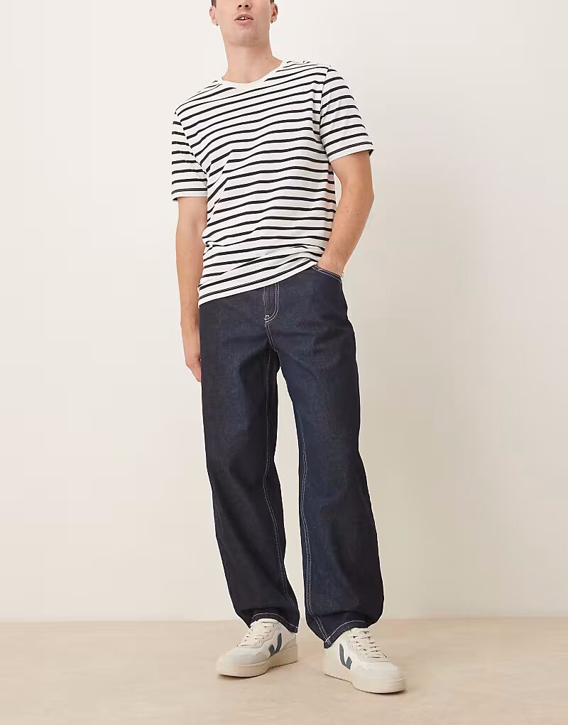 Свободные прямые джинсы цвета индиго с отстрочкой цвета кремовый Asos Design
Свободные прямые джинсы цвета индиго с отстрочкой цвета кремовый Asos Design