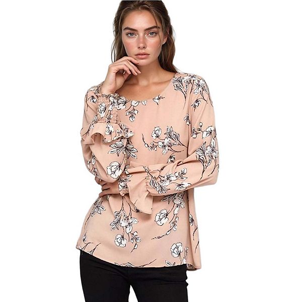 Топ с круглым вырезом, сборкой и манжетами-рюшами Pleione
Топ с круглым вырезом, сборкой и манжетами-рюшами Pleione