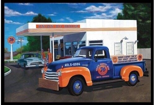 Пластиковая модель - Автомобиль Chevy Pickup (Union 76) 1950 года выпуска 1:25 - AMT
Пластиковая модель - Автомобиль Chevy Pickup (Union 76) 1950 года выпуска 1:25 - AMT