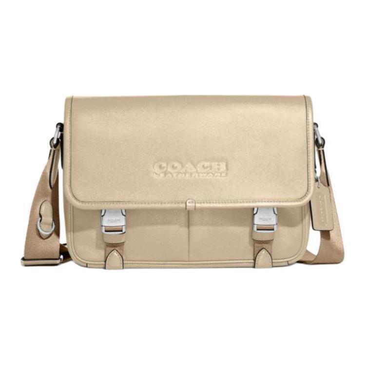 Кожаная наплечная сумка через плечо Coach Tubas мужская слоновая кость
Кожаная наплечная сумка через плечо Coach Tubas мужская слоновая кость