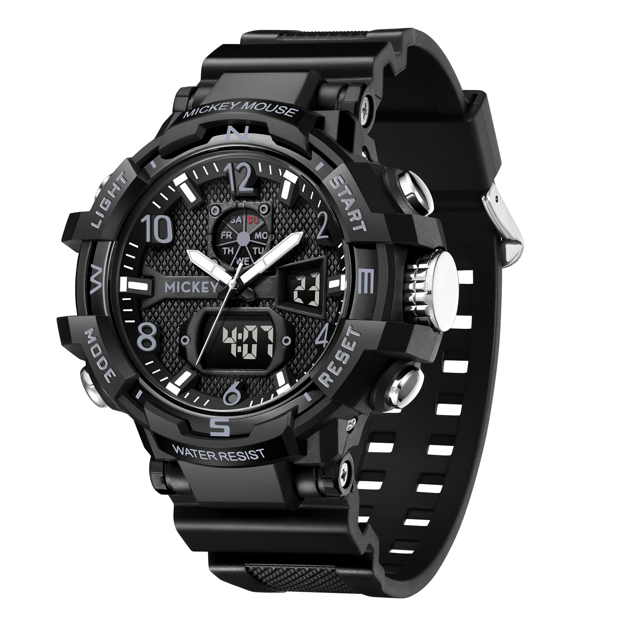 Disney Мужские часы с электронным механизмом, ремешок из резины, черный циферблат
Disney Мужские часы с электронным механизмом, ремешок из резины, черный циферблат