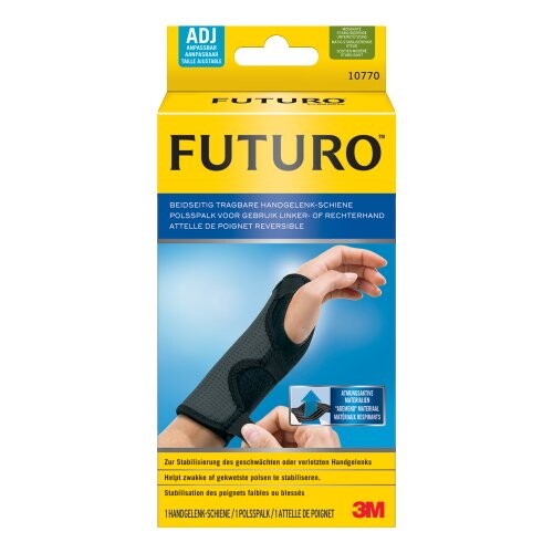 Futuro, двусторонний бандаж на запястье с шиной, черный 3M
Futuro, двусторонний бандаж на запястье с шиной, черный 3M