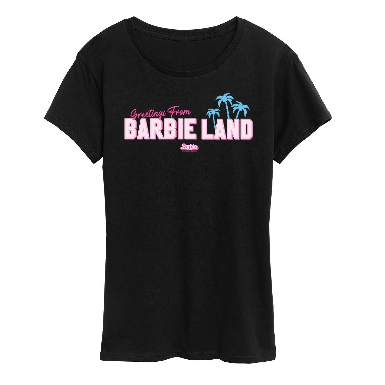 Футболка с рисунком Barbie The Movie Greetings From Barbie Land для детей Juniors Barbie, черный
Футболка с рисунком Barbie The Movie Greetings From Barbie Land для детей Juniors Barbie, черный
