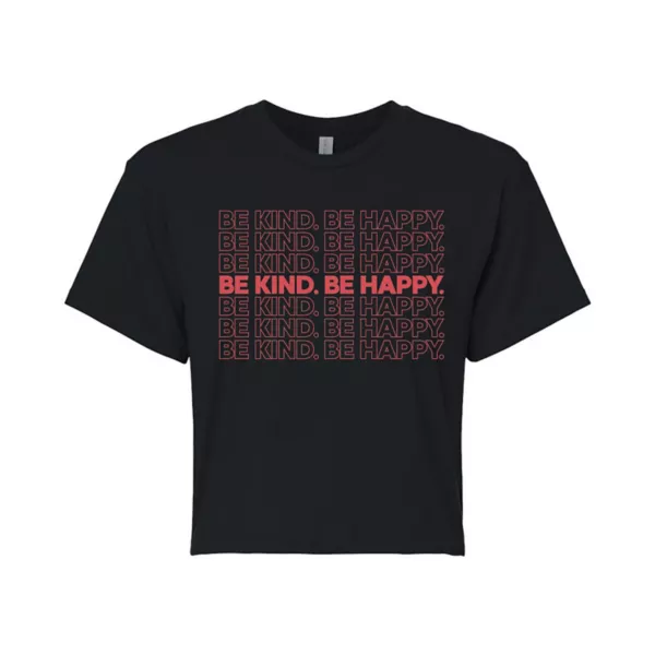 Укороченная футболка для юниоров «Будь добрым, будь счастливым» Licensed Character, черный
Укороченная футболка для юниоров «Будь добрым, будь счастливым» Licensed Character, черный