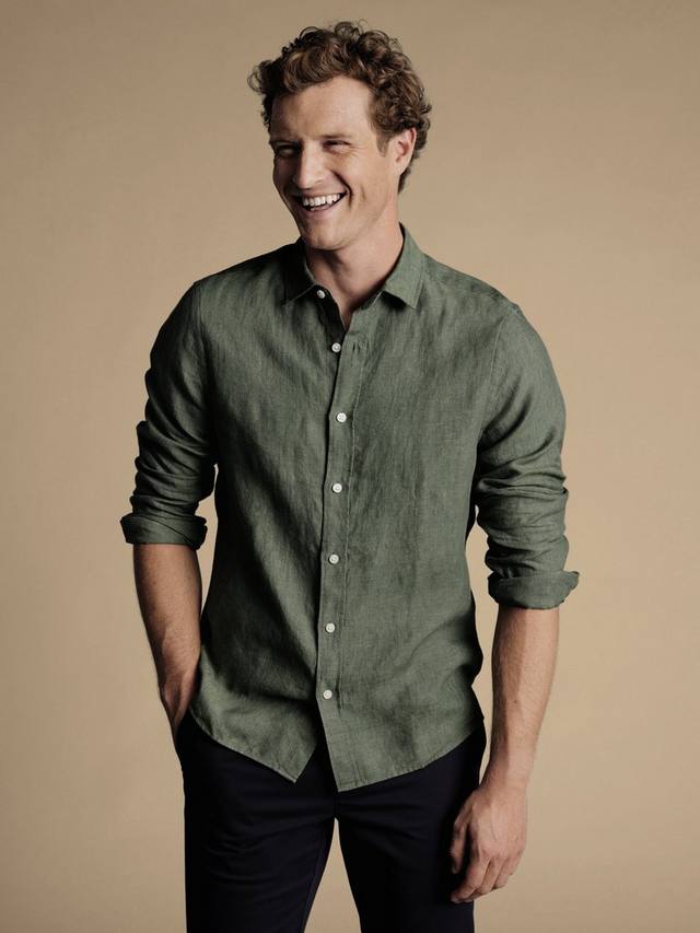 Классическая льняная рубашка Charles Tyrwhitt, Olive Green
Классическая льняная рубашка Charles Tyrwhitt, Olive Green
