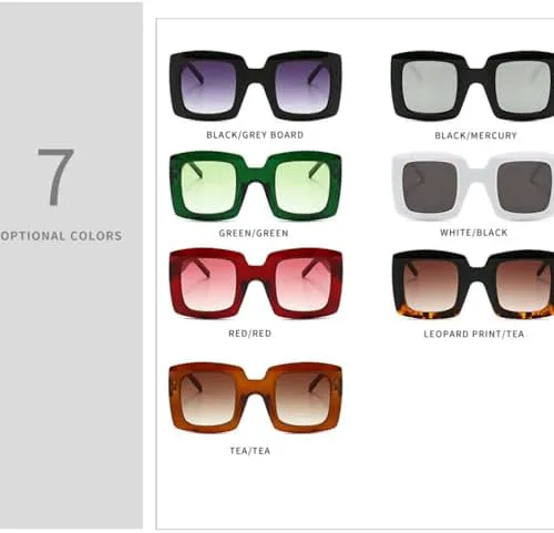 Крупные квадратные солнцезащитные очки для женщин, красные и зеленые, винтажные женские солнцезащитные очки, очки с защитой от УФ-излучения UV400 MTZJH, Red
Крупные квадратные солнцезащитные очки для женщин, красные и зеленые, винтажные женские солнцезащитные очки, очки с защитой от УФ-излучения UV400 MTZJH, Red