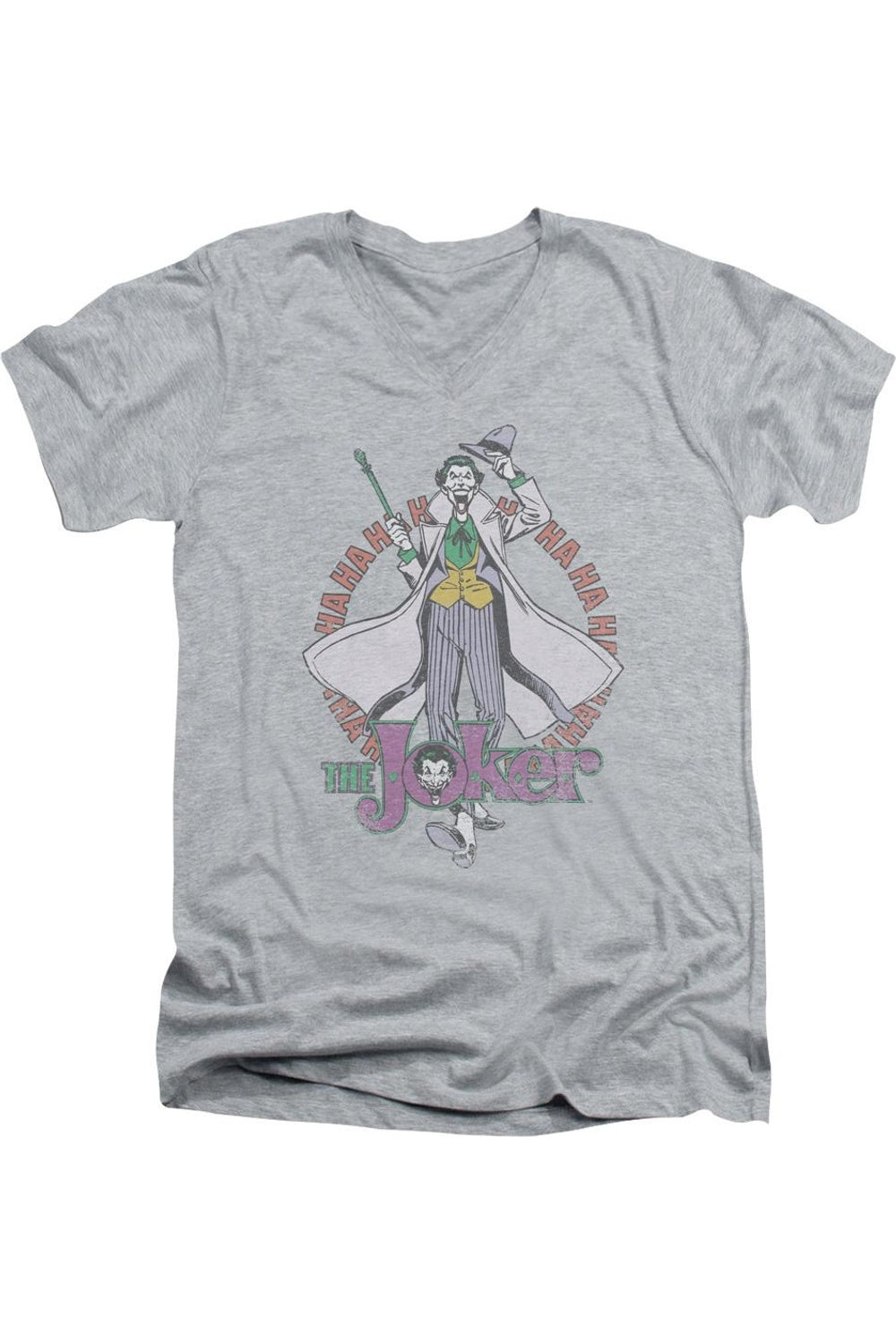 Футболка с коротким рукавом и V-образным вырезом для взрослых DC Comics Maniacal Gildan, цвет athletic heather
Футболка с коротким рукавом и V-образным вырезом для взрослых DC Comics Maniacal Gildan, цвет athletic heather