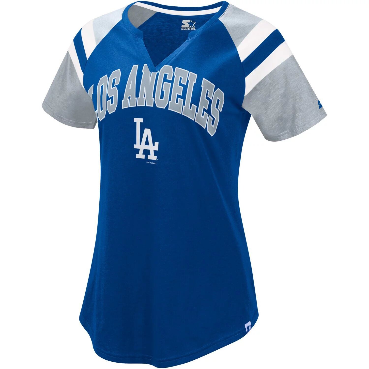 Женская стартовая футболка королевского/серого цвета Los Angeles Dodgers Game с вырезом реглан Starter
Женская стартовая футболка королевского/серого цвета Los Angeles Dodgers Game с вырезом реглан Starter