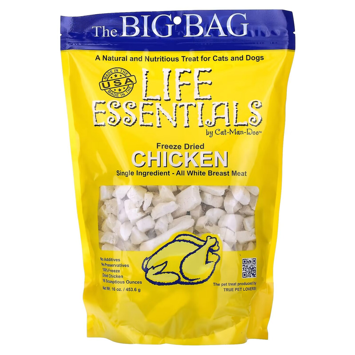 Life Essentials, Сублимированная курица, для кошек и собак, 16 унций (453,6 г) Cat-Man-Doo
Life Essentials, Сублимированная курица, для кошек и собак, 16 унций (453,6 г) Cat-Man-Doo