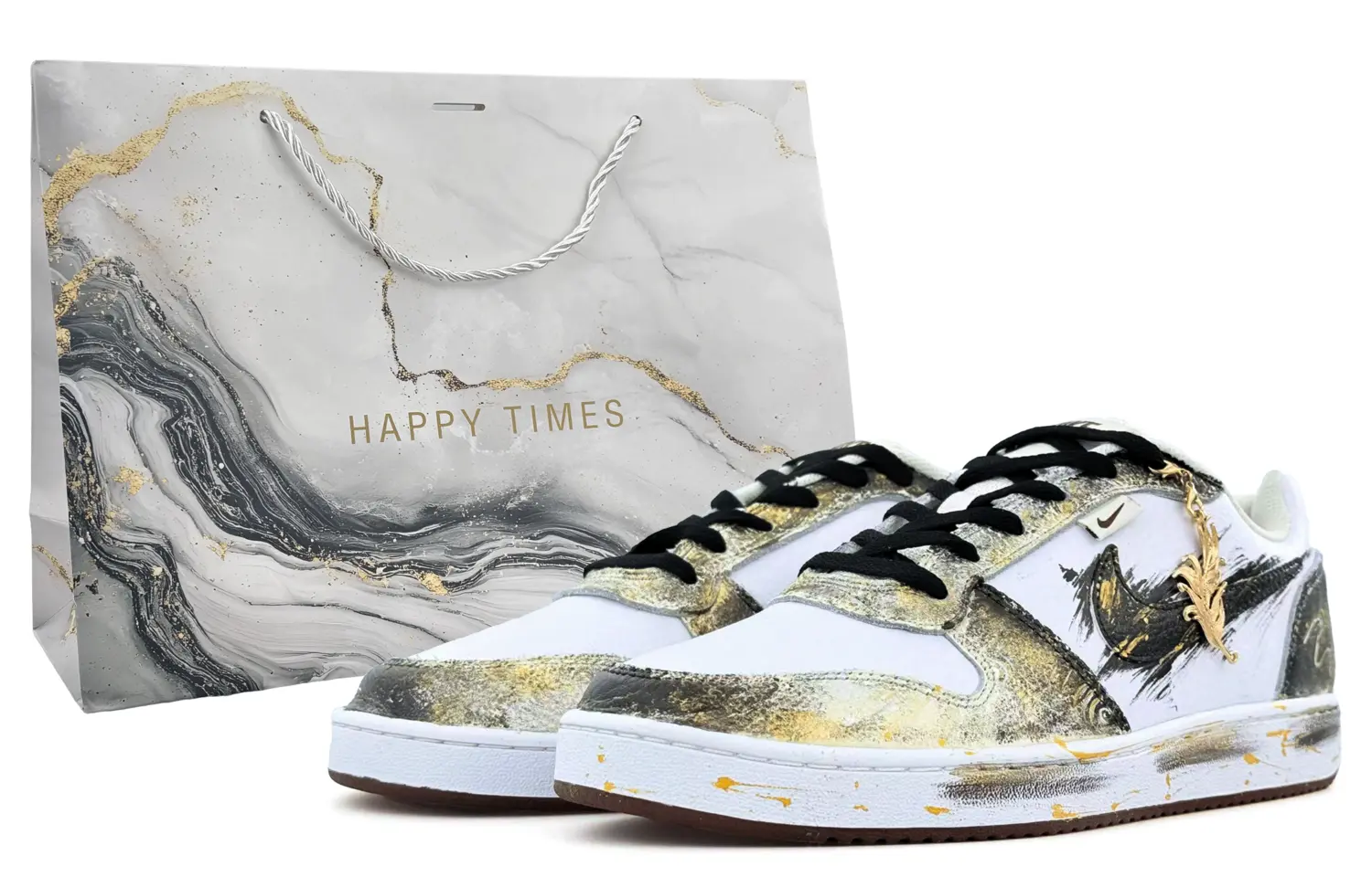 Nike Мужские износостойкие низкие скейтбордные кроссовки EBERNON, черный, золотые и серебристые
Nike Мужские износостойкие низкие скейтбордные кроссовки EBERNON, черный, золотые и серебристые