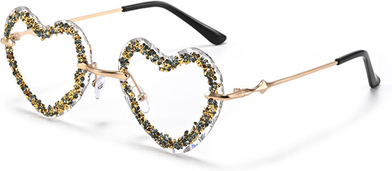 Солнцезащитные очки bullabulling в форме сердца со стразами для женщин, без оправы, тонкая металлическая рама, солнцезащитные очки в форме сердца с защитой от УФ-излучения UV400, Clear
Солнцезащитные очки bullabulling в форме сердца со стразами для женщин, без оправы, тонкая металлическая рама, солнцезащитные очки в форме сердца с защитой от УФ-излучения UV400, Clear