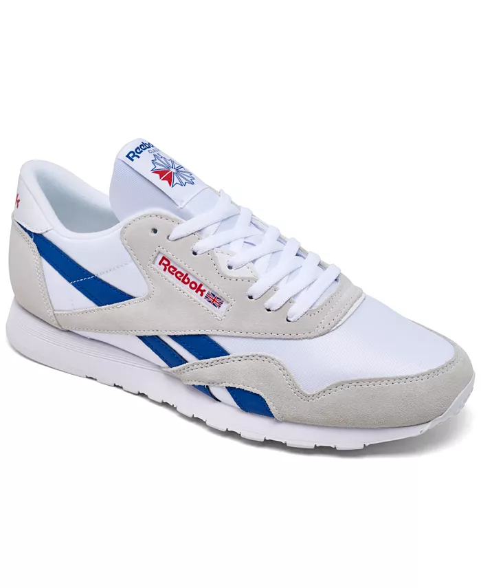 Мужские классические нейлоновые повседневные кроссовки Finish Line Reebok, белый 
Мужские классические нейлоновые повседневные кроссовки Finish Line Reebok, белый