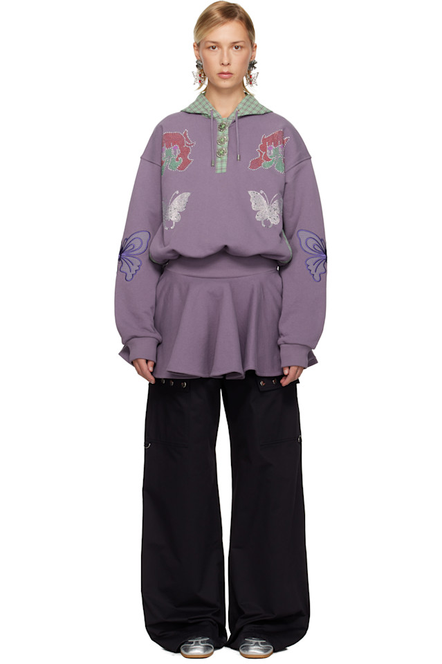 Chopova Lowena Фиолетовое платье-миди с капюшоном Quimby
Chopova Lowena Фиолетовое платье-миди с капюшоном Quimby