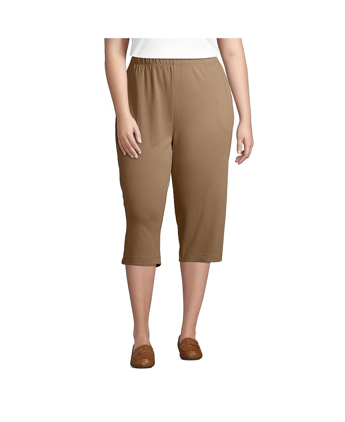 Женские спортивные трикотажные брюки больших размеров с эластичной резинкой на талии и капри Lands' End
Женские спортивные трикотажные брюки больших размеров с эластичной резинкой на талии и капри Lands' End