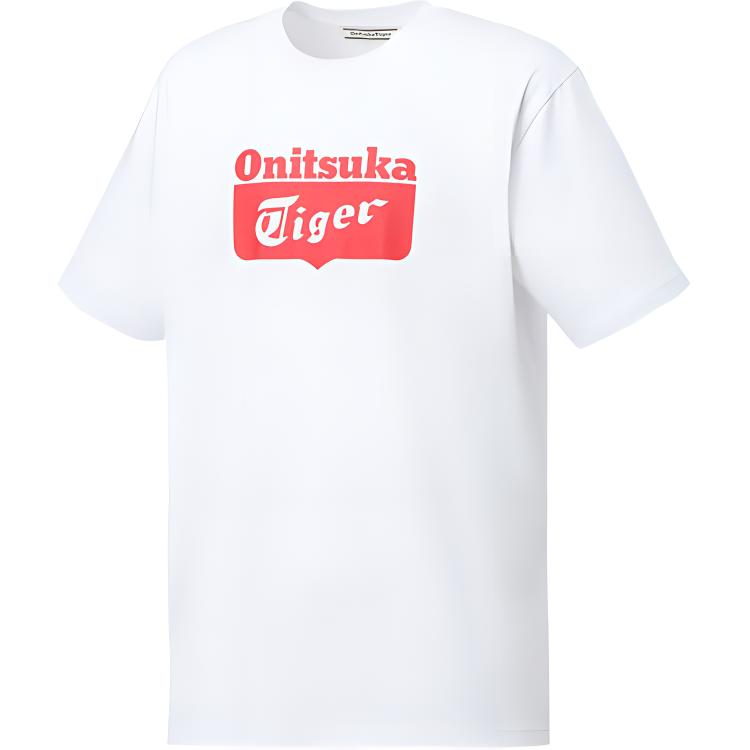 Футболка унисекс белая с красным Onitsuka Tiger 
Футболка унисекс белая с красным Onitsuka Tiger